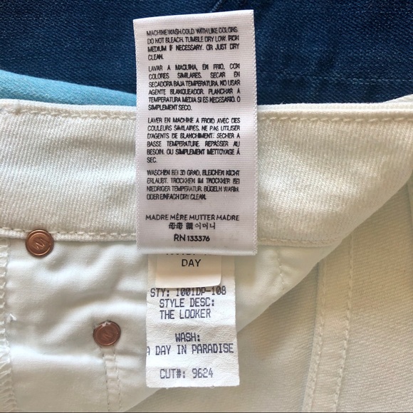 MOTHER Looker Skinny Ankle Crop Jeans Paradise 26 - Picture 16 of 16